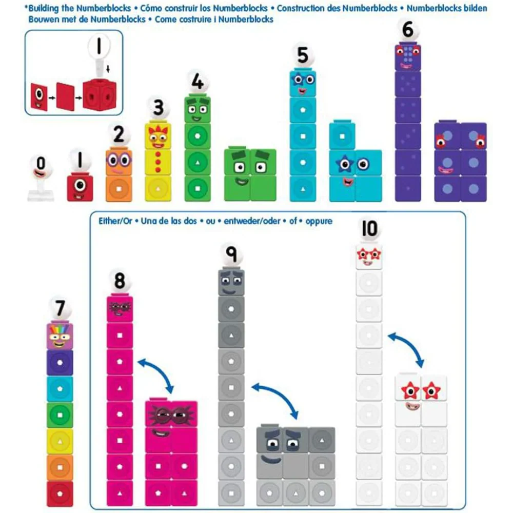 Number Blocks Mathlink Cubes 1-10 Activity