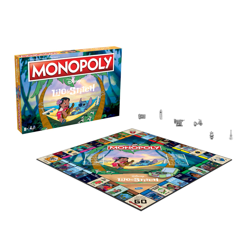 Monopoly Lilo & Stitch Disney Hawaiian Adventure Board Games for Kids