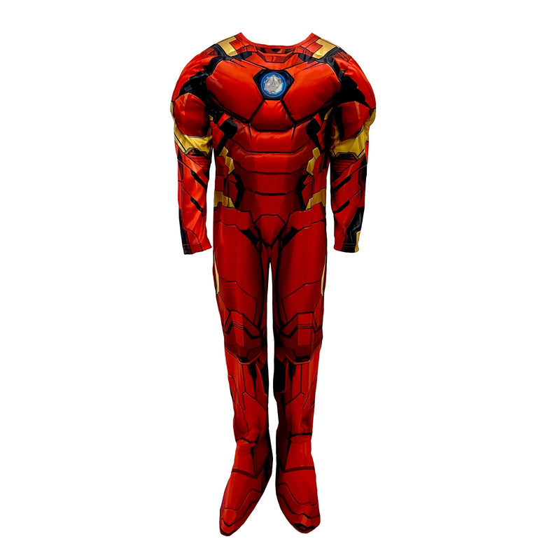 Marvel Avengers Iron Man Deluxe Costume for Kids Superhero Fancy Dress Outfit, 5-6 Years
