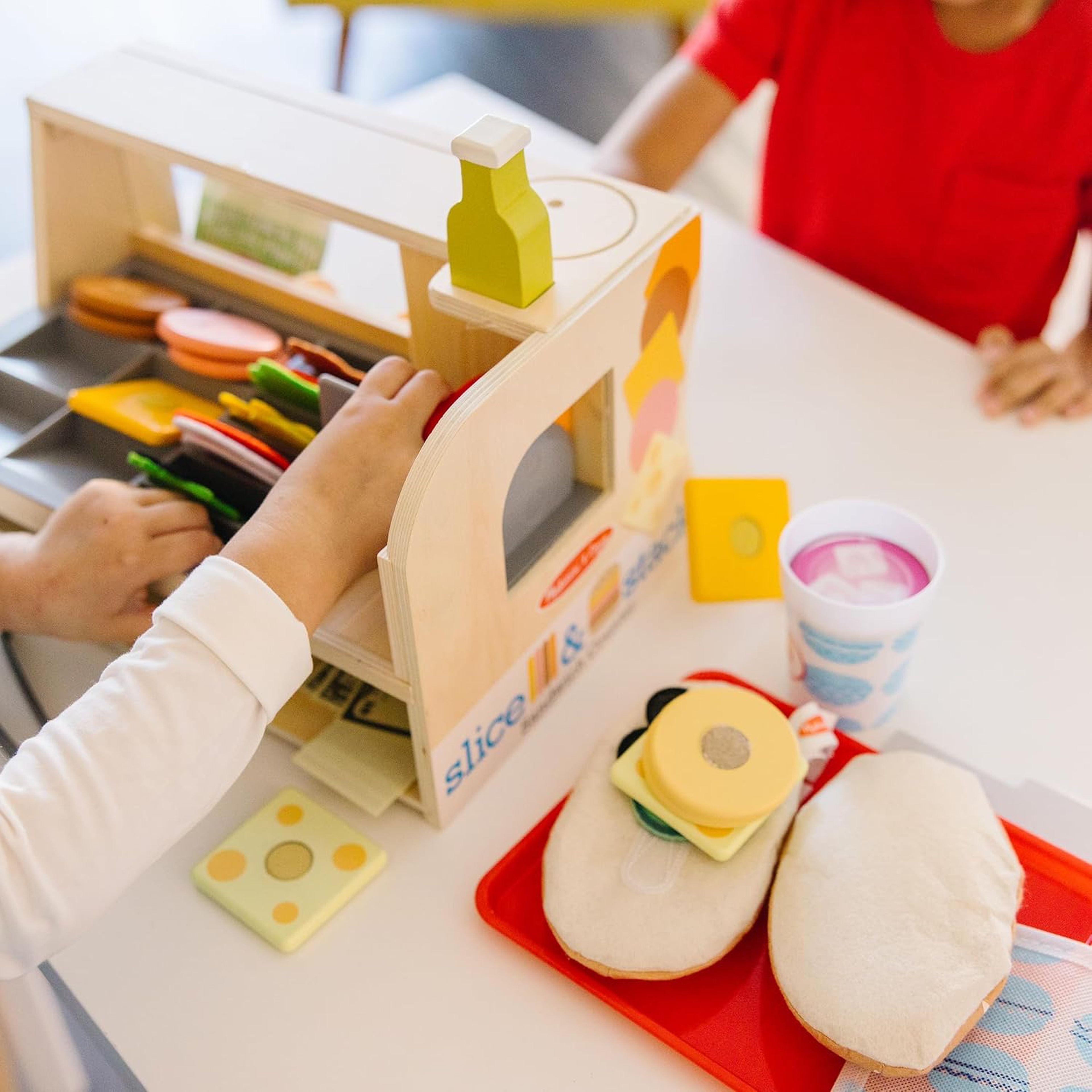 Melissa And Doug Wooden Slice & Stack Sandwich Counter