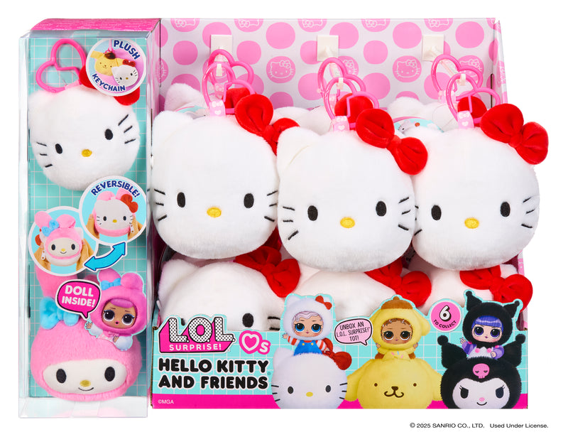 L.O.L. Surprise Loves Hello Kitty Reversible Plush Surprise Collectible – Sold per Piece (Random Selection)
