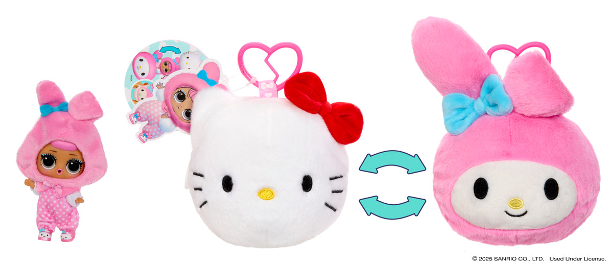 L.O.L. Surprise Loves Hello Kitty Reversible Plush Surprise Collectible – Sold per Piece (Random Selection)