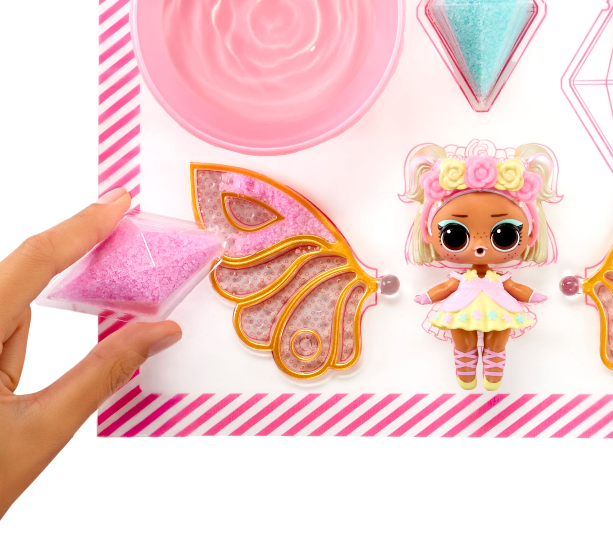 LOL Surprise Fairy Tots Doll with Custom Wing - Magic Crystal Craft Kit