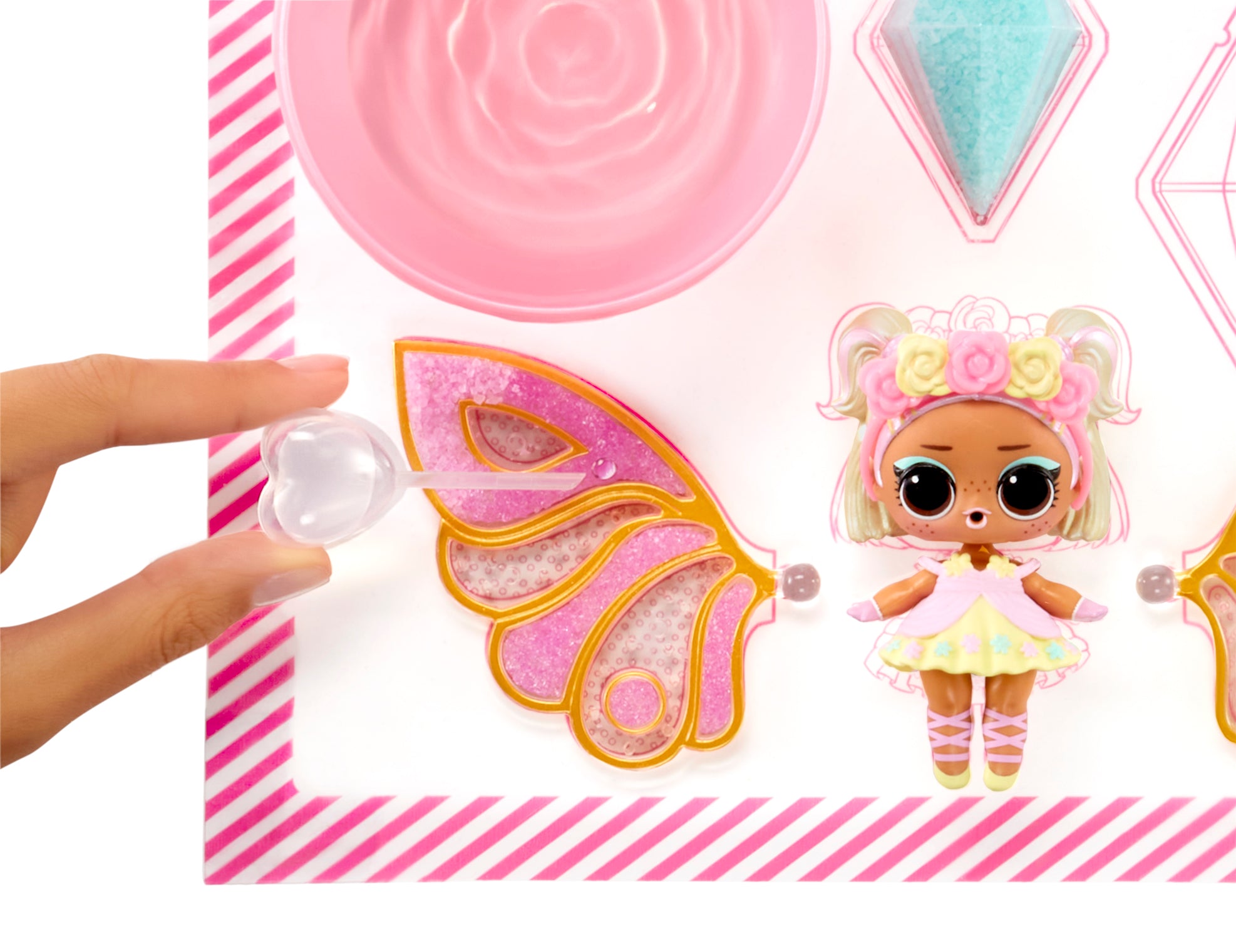 LOL Surprise Fairy Tots Doll with Custom Wing - Magic Crystal Craft Kit