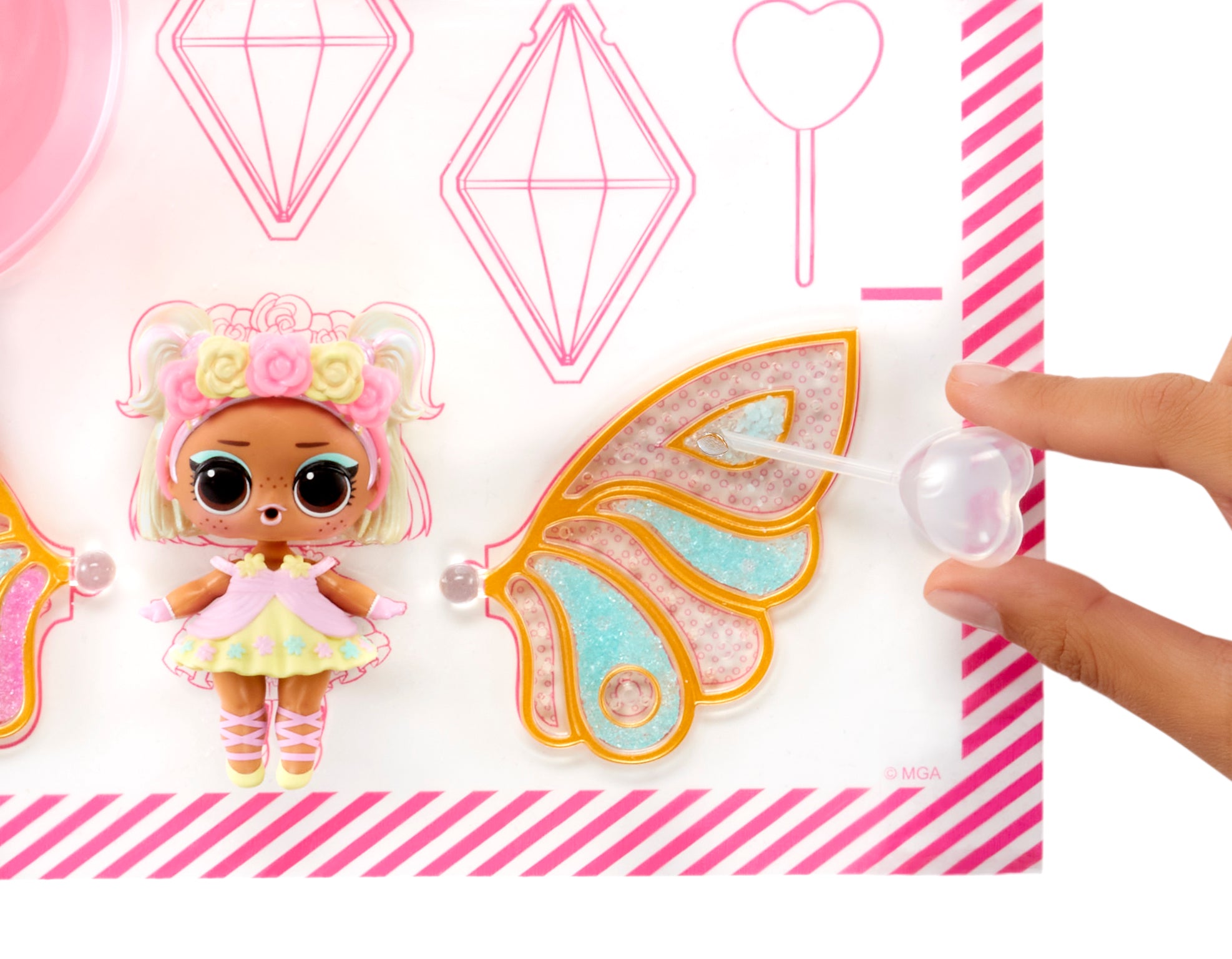 LOL Surprise Fairy Tots Doll with Custom Wing - Magic Crystal Craft Kit