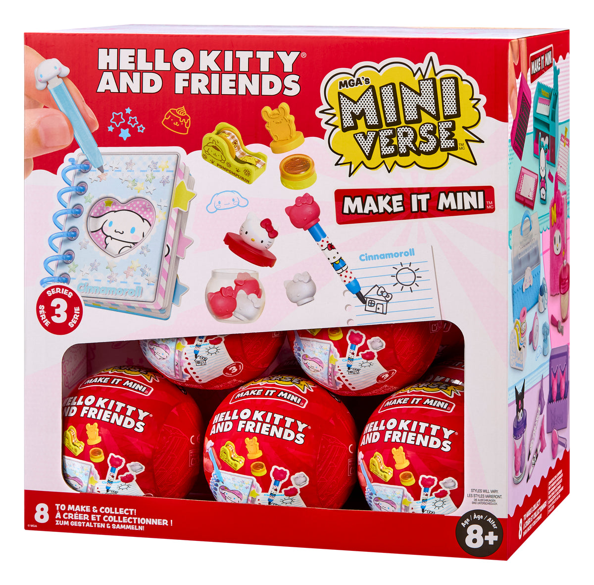 Miniverse Make It Mini Sanrio Mini Collectibles Blind Box Series Featuring Hello Kitty, Kuromi, Cinnamoroll & Keroppi