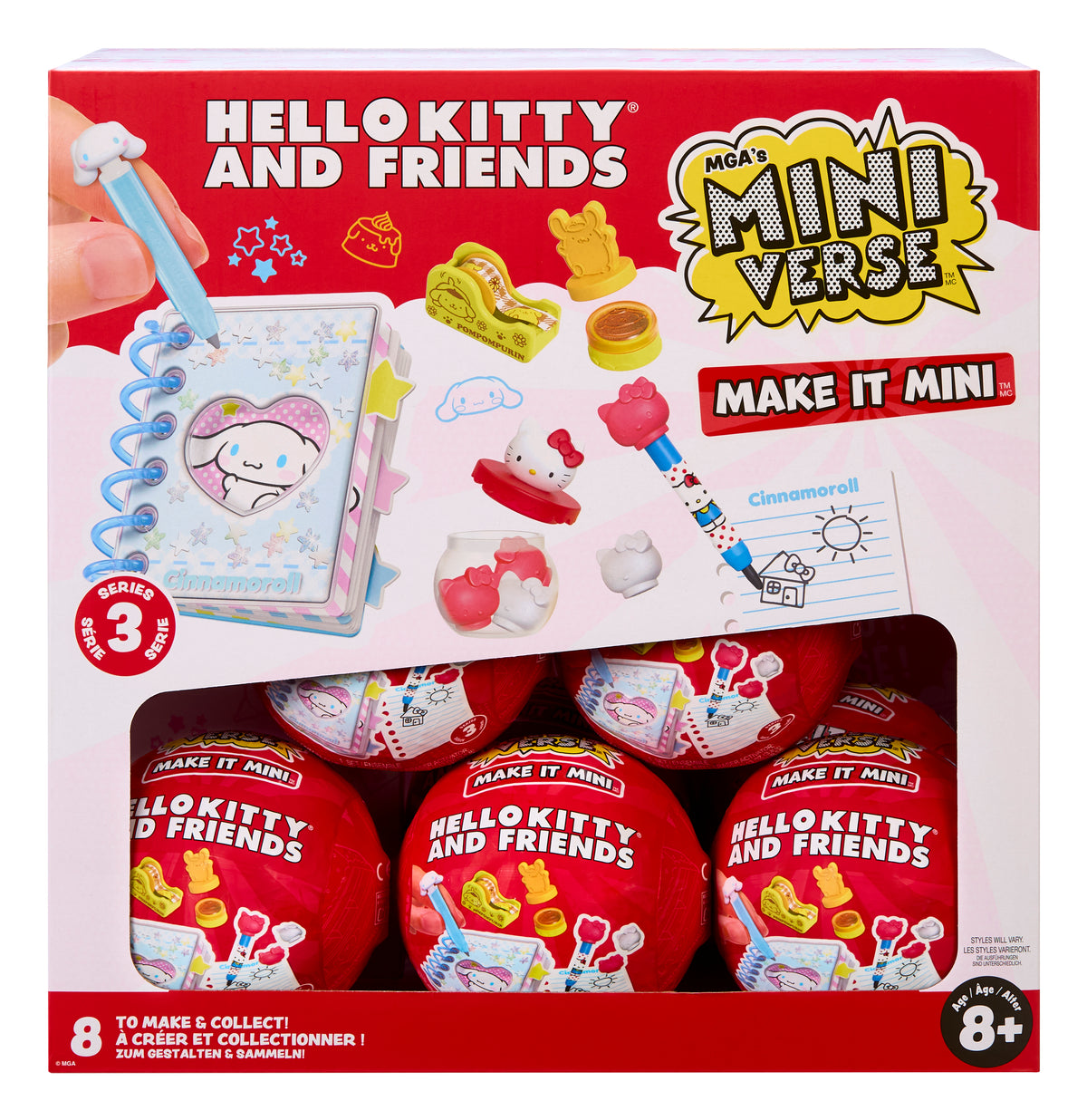 Miniverse Make It Mini Sanrio Mini Collectibles Blind Box Series Featuring Hello Kitty, Kuromi, Cinnamoroll & Keroppi