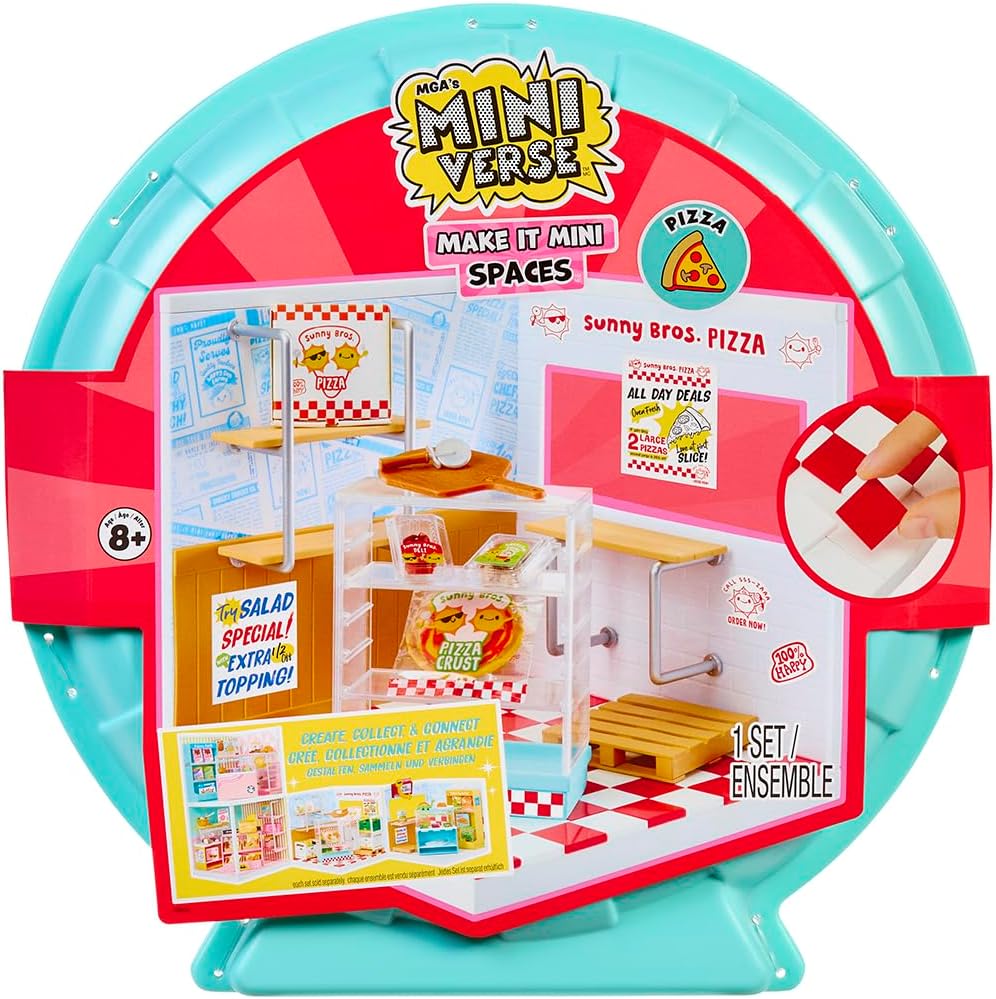 Miniverse Make It Mini Spaces Starter Pack Red Miniature Display and Customization Set