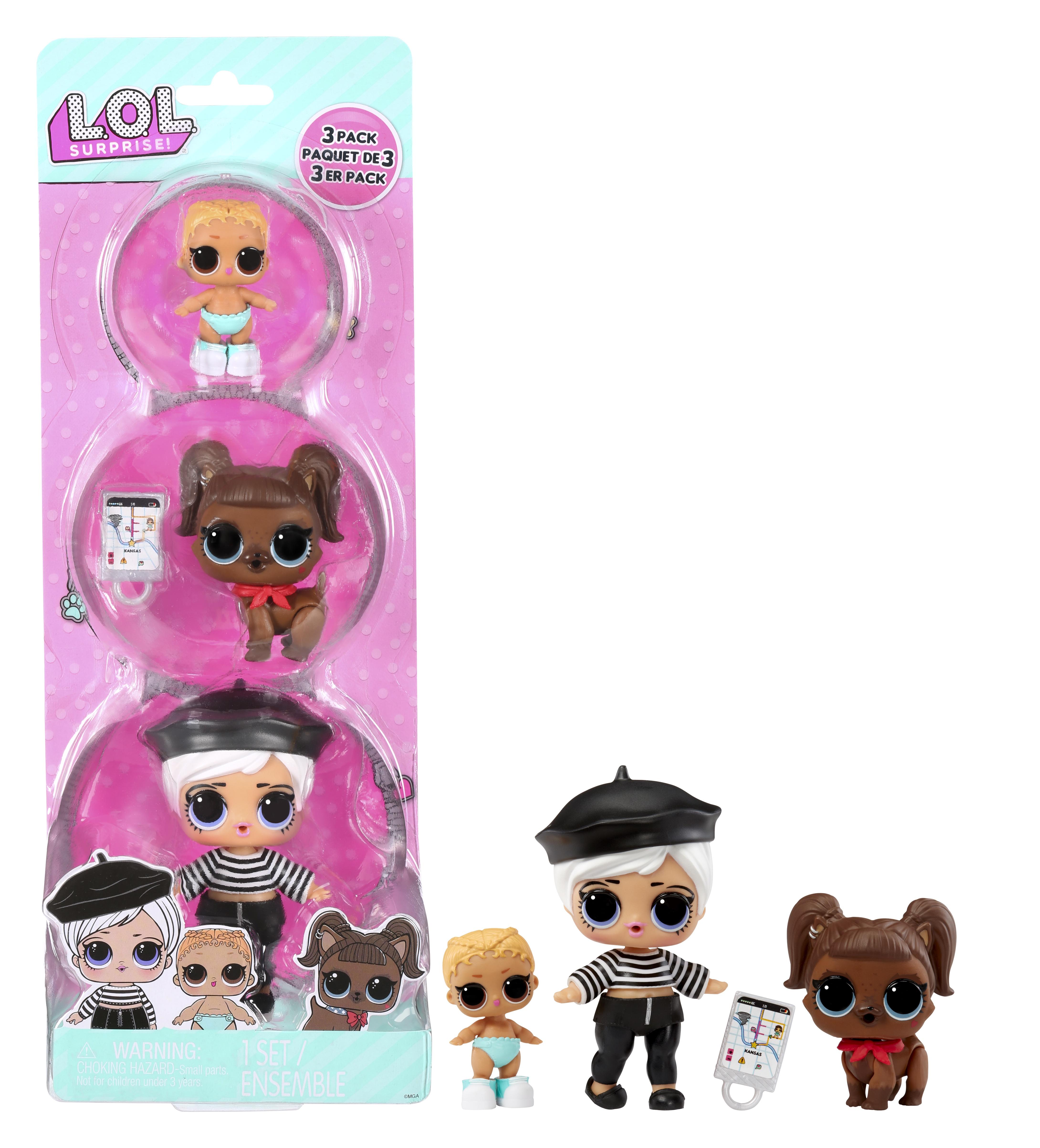 LOL Surprise Mini Dolls 3 Set Pack