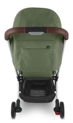 UPPAbaby Minu V2 Stroller Emelia Sage Green Mélange Silver Frame Chestnut Leather