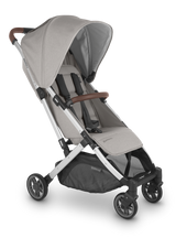 UPPAbaby Minu V2 Stroller Stella Grey Mélange Silver Frame Chestnut Leather