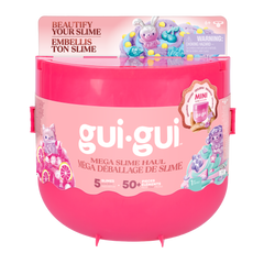 Gui Gui Mega Slime Haul 5-Piece Slime Kit with 50 Mix-In Elements for Kids Creative Sensory Play