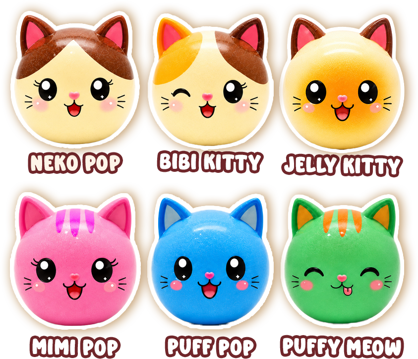 Squishy Miao Dumplings Cat Squishy Sensory Toy Collectibles 8.5cm - Mystery Assortment