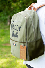 Childhome Daddy Backpack Kaki Canvas Large Baby Diaper Backpack Bag