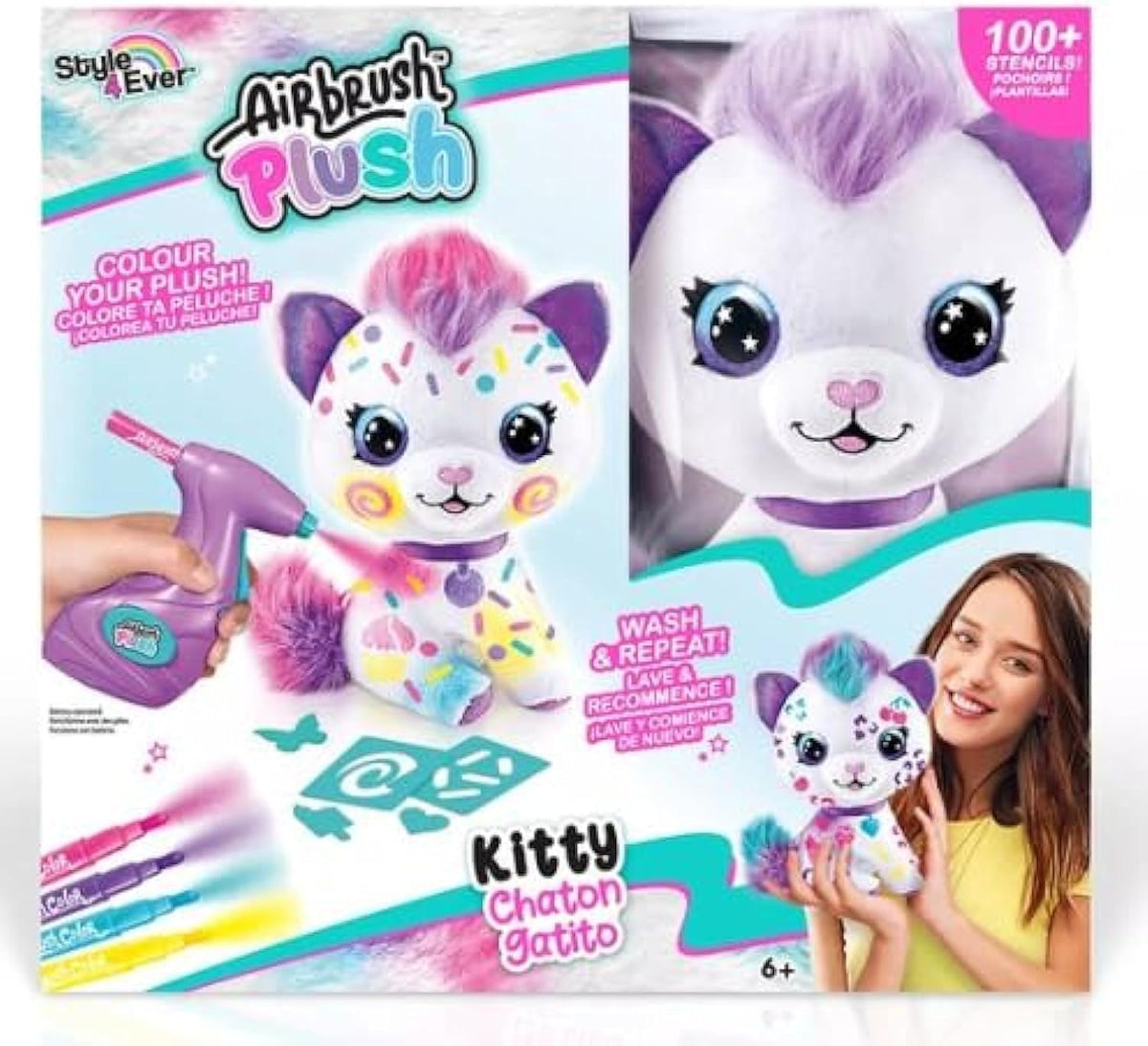 Airbrush Plush Kitty Creative Activity Plush