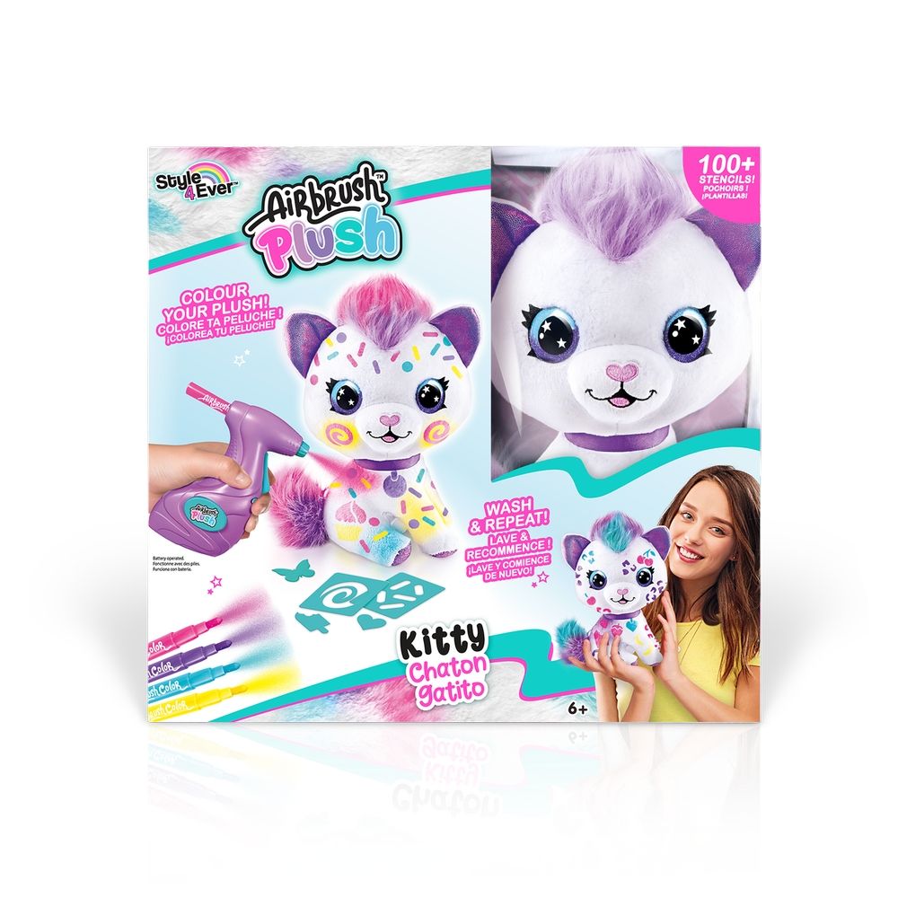 Airbrush Plush Kitty Creative Activity Plush