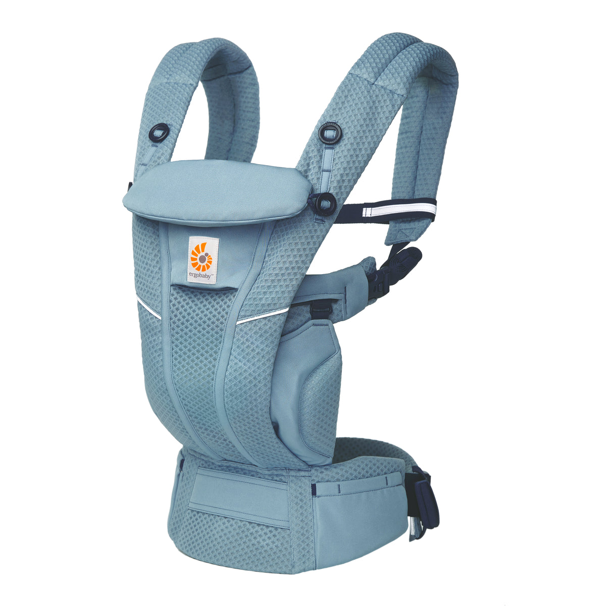 Ergobaby Omni Breeze Baby Carrier Slate Blue All Position Breathable Ergonomic Carrier