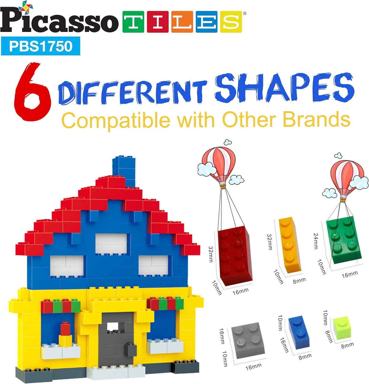 Picasso Magnetic Building Blocks 1750-Pieces