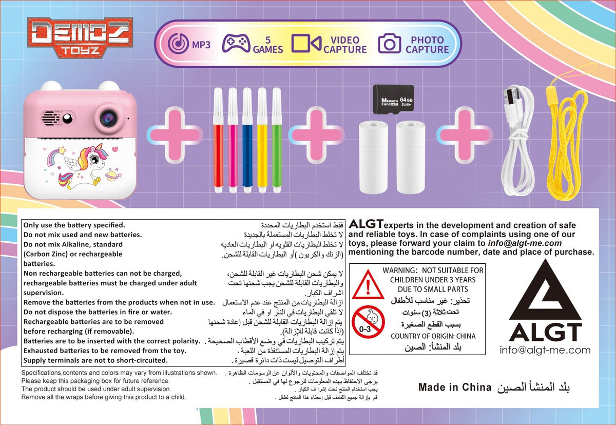 Snap PrintZ Instant Print Camera for Children