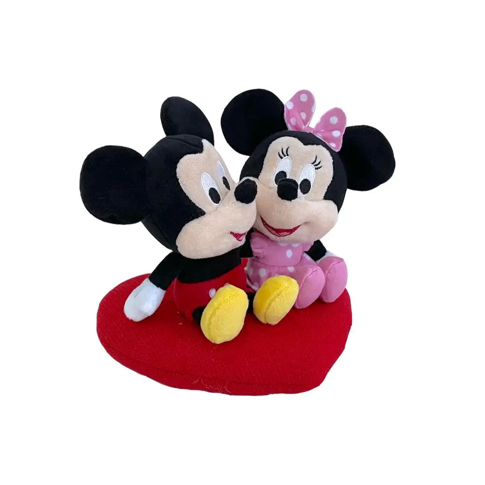 Disney Plush Mickey & Minnie Heart Cushion