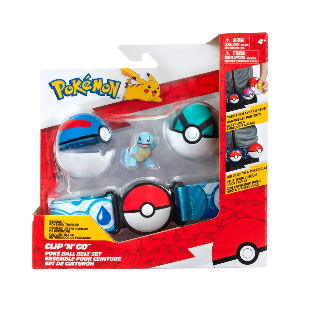 Pokemon Clip N Go Ball Belt Set Assorted