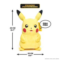 Pokemon RealFX Pikachu Interactive Puppet with Authentic Sounds & Lifelike Expressions Soft Plush Toy for Kids & Collectors