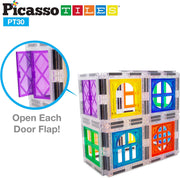 Picasso Magnetic Tiles Window and Door Clip-On Set 30-Pieces