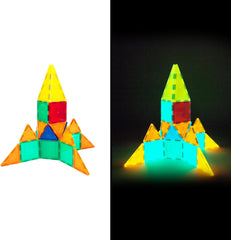 Picasso Magnetic Tiles 3D Glow 60-Pieces