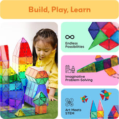 Picasso Magnetic Tiles Building Blocks 60-Pieces