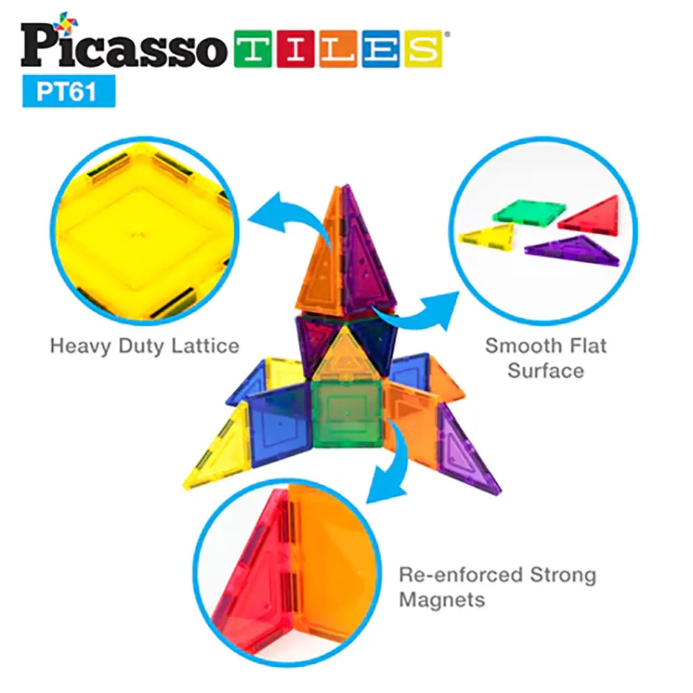 Picasso Magnetic 3D Blocks 61Pcs