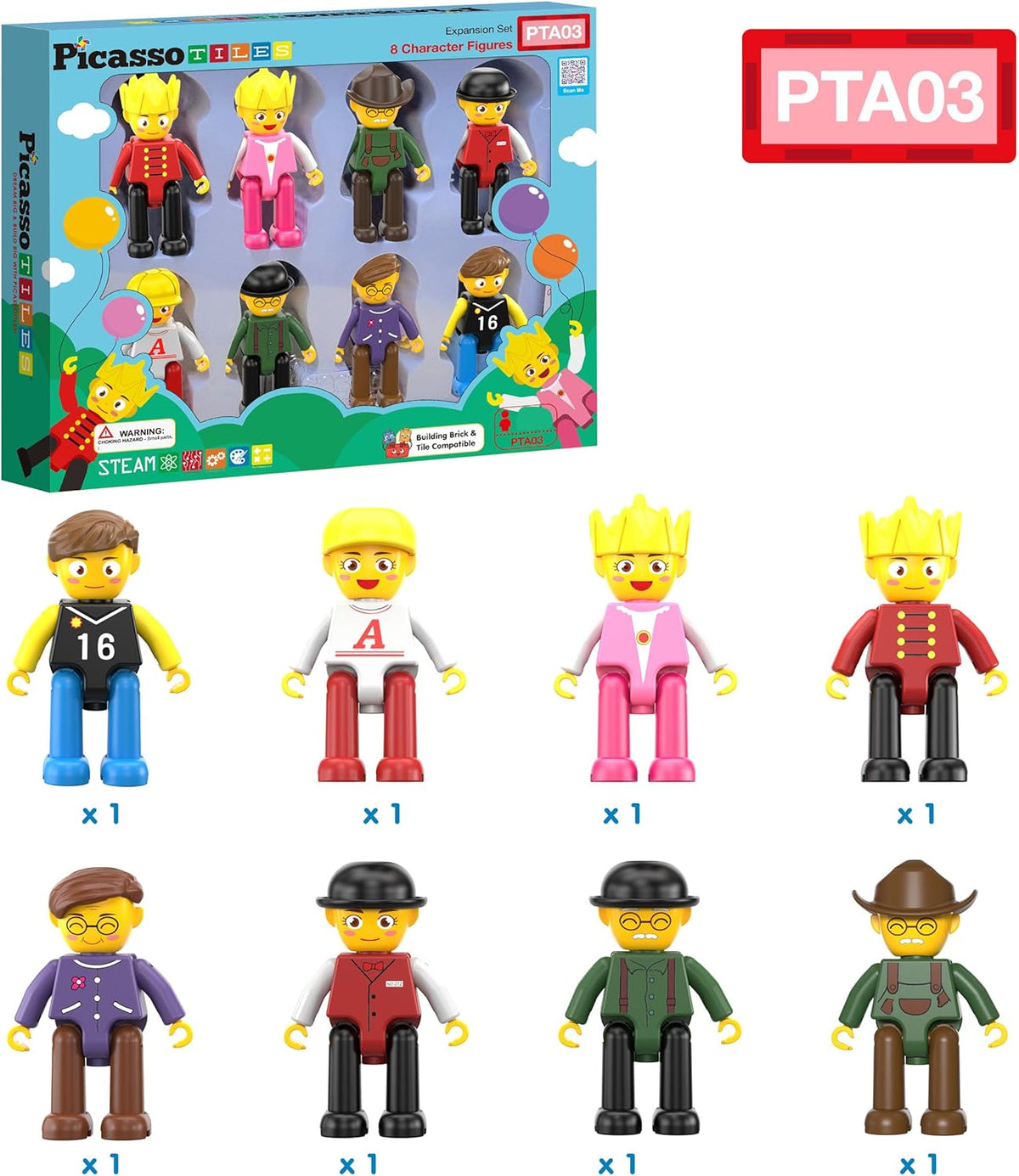 Picasso Magnetic Character Figures 8-Pieces