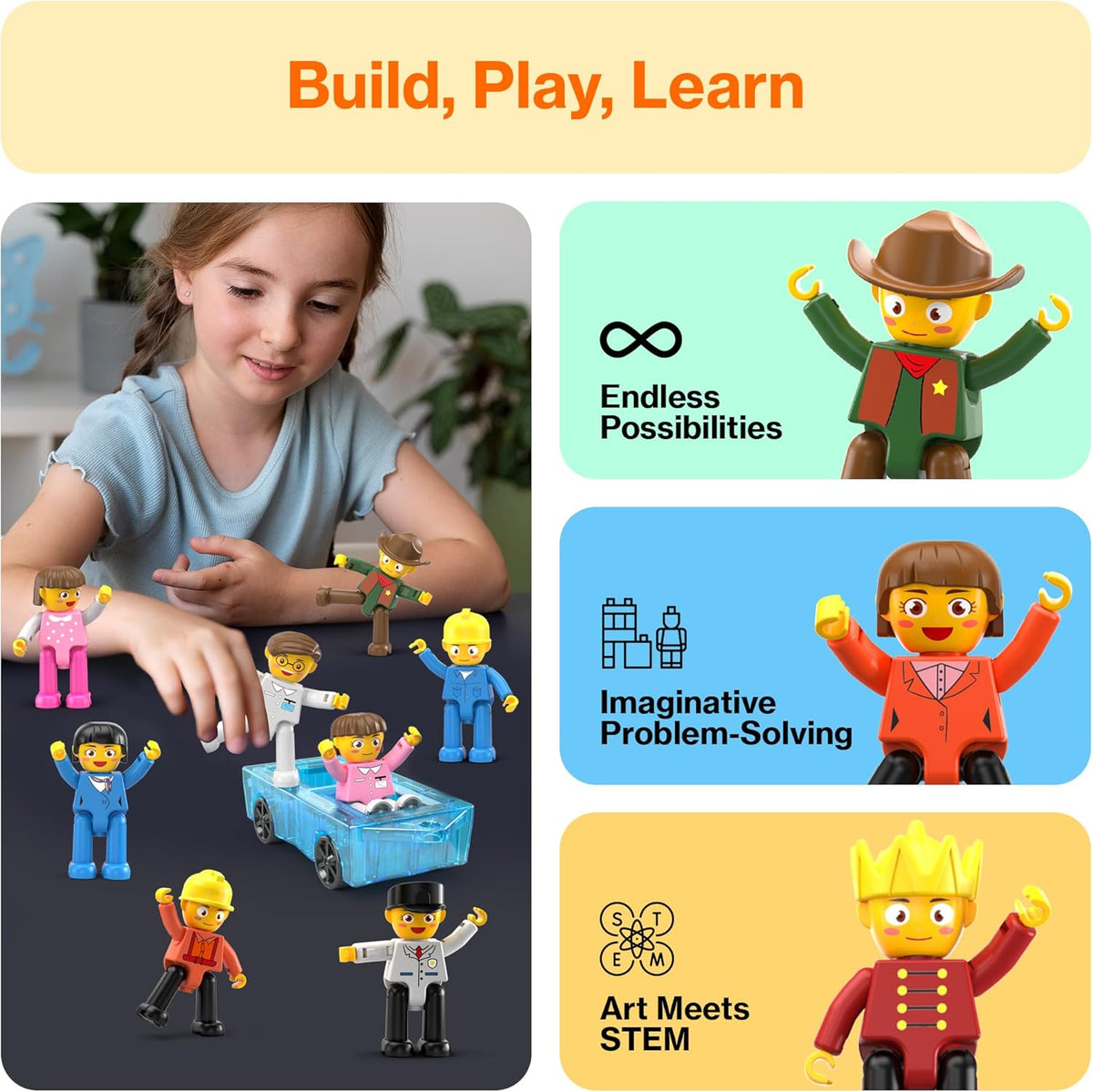 Picasso Magnetic Character Figures 16-Pieces