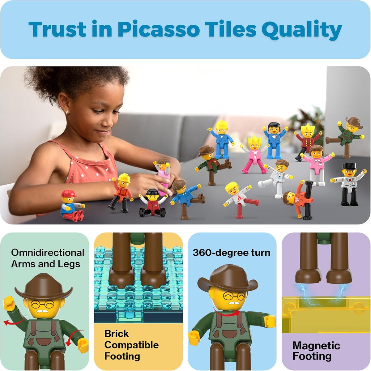Picasso Magnetic Character Figures 16-Pieces