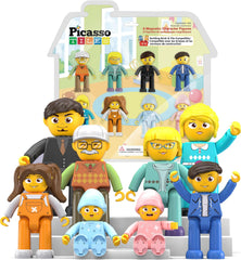 Picasso Magnetic Family Character Figures 8-Pieces