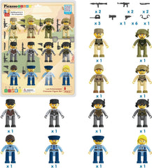 Picasso Magnetic Law Enforcer Character Figures 12-Pieces
