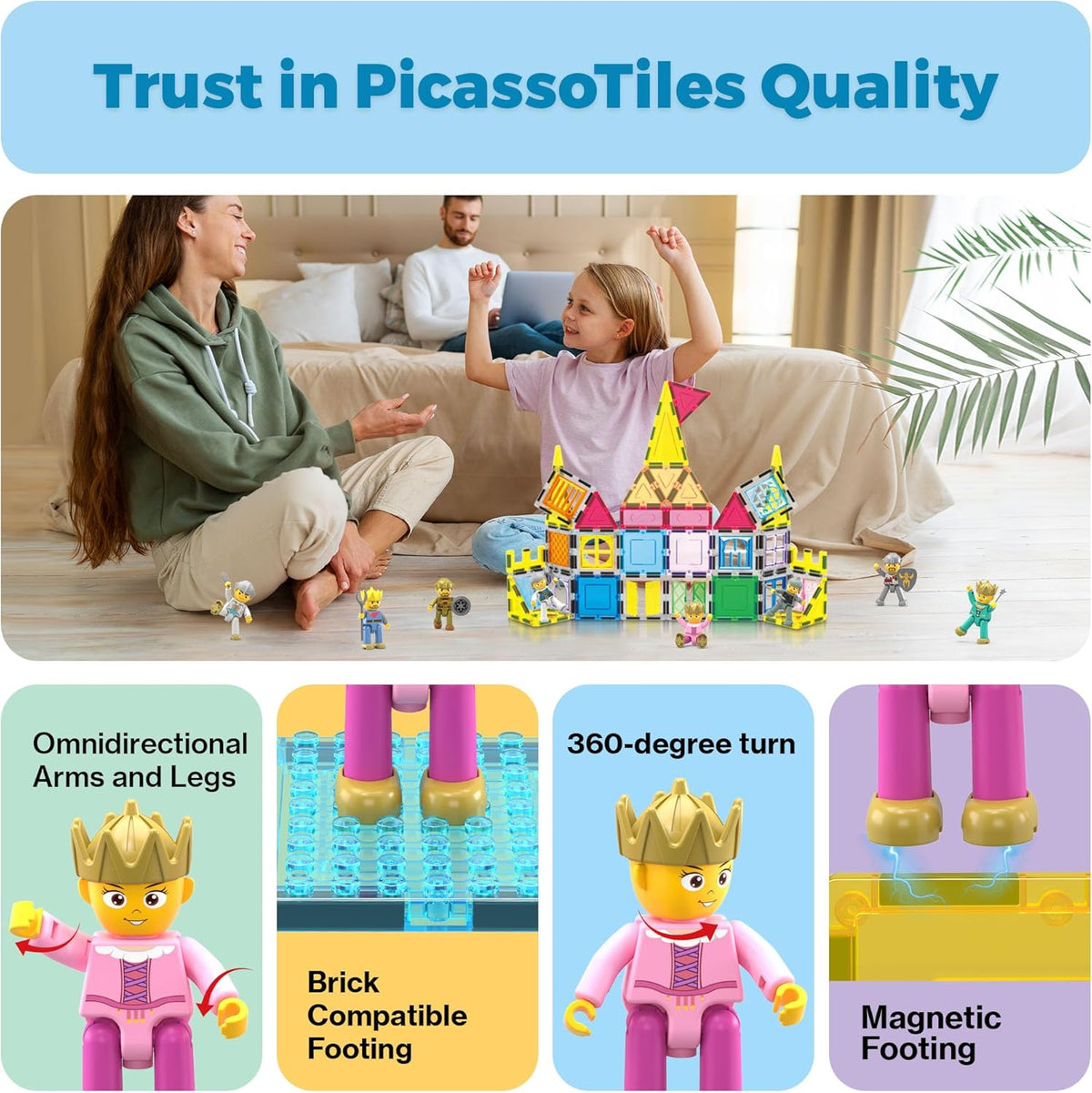 Picasso Magnetic Medieval Figures 8-Pieces