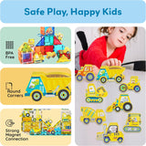 Picasso Magnetic Block Construction Vehicle Truck 8-Pieces