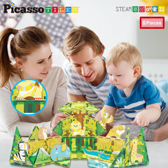 Picasso Magnetic Blocks Safari Animals 8-Pieces