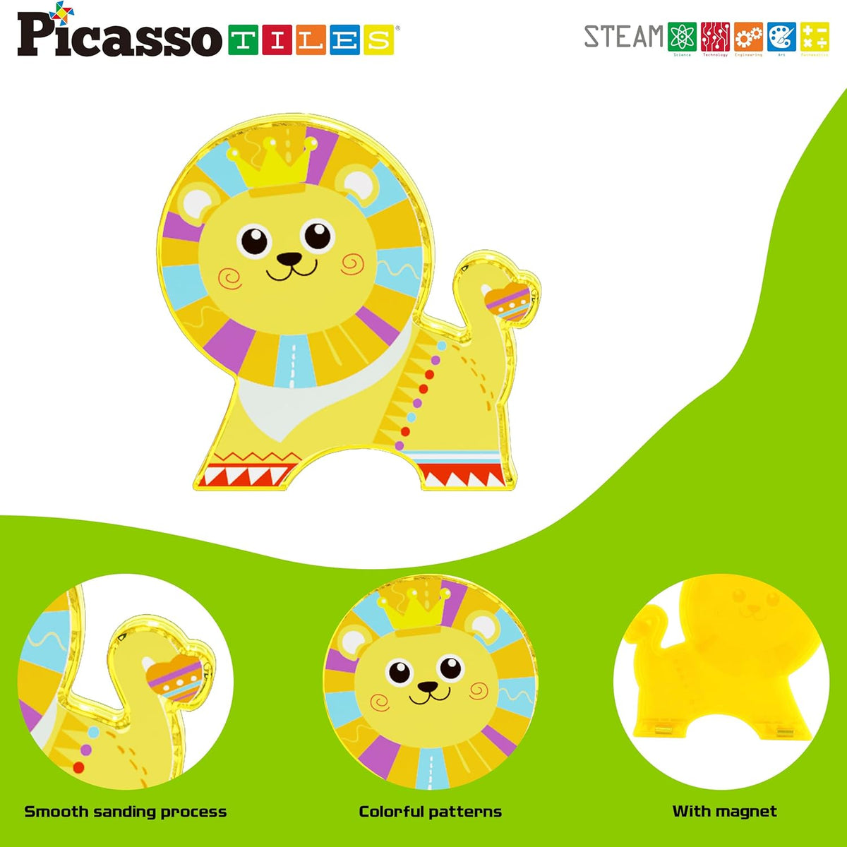 Picasso Magnetic Blocks Safari Animals 8-Pieces