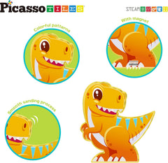 Picasso Magnetic Dinosaur Figures 8-Pieces