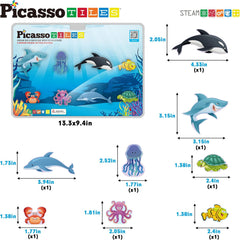 Picasso Magnetic Block Marine Animals 8-Pieces