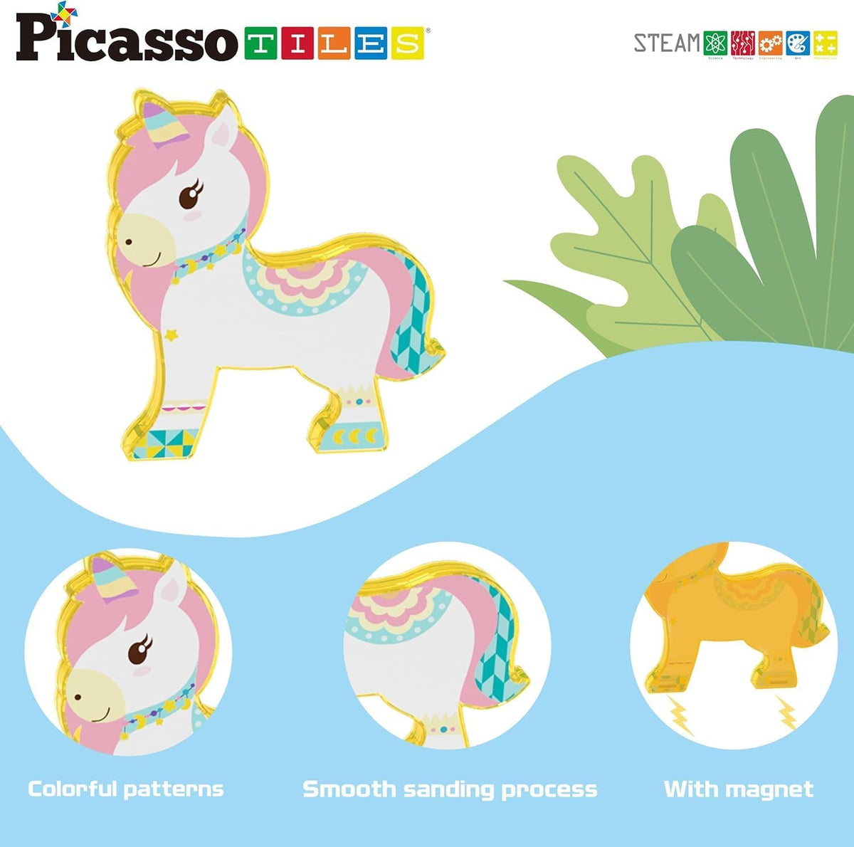 Picasso Magnetic Block Farm Animals 8-Pieces
