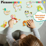 Picasso Magnetic Block Farm Animals 8-Pieces