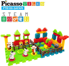 Picasso Magnetic Blocks Hedgehog Safari Set 100-Pieces