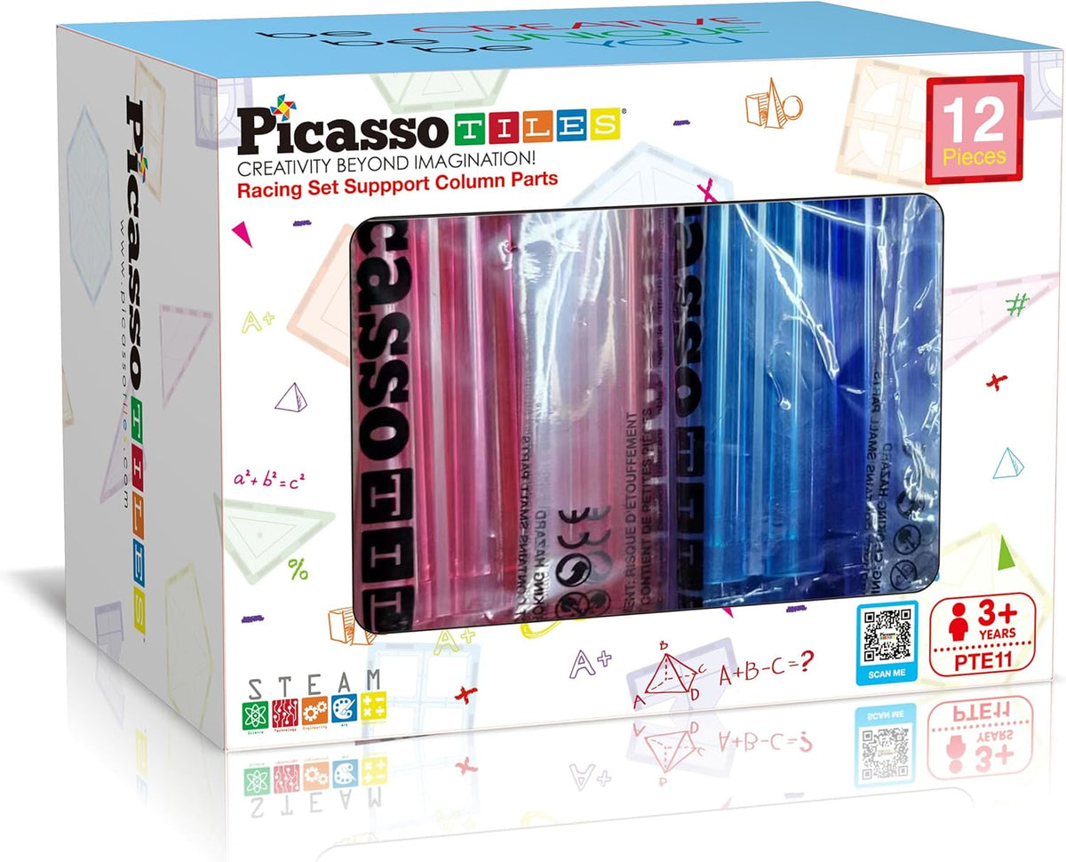 Picasso Magnetic Racing Set Support Column Parts 12-Pieces