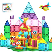 Picasso Magnetic Tiles with Hedgehog Building Block Set 75-Pieces