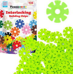 Picasso Magnetic Interlocking Building Chips 108-Pieces