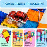 Picasso Magnetic Tiles 3-In-1 Race Track 108-Pieces