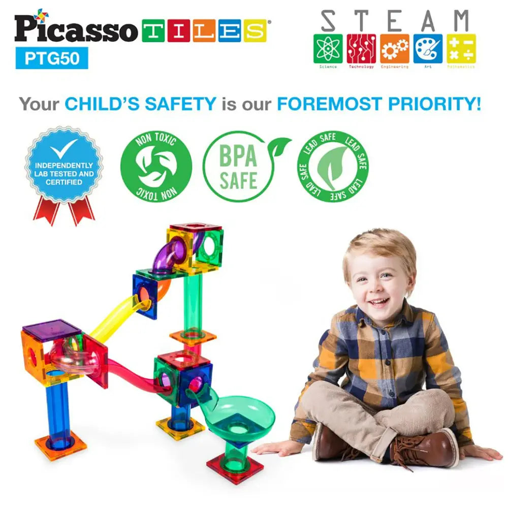 Picasso Magnetic Marble Run 50Pcs