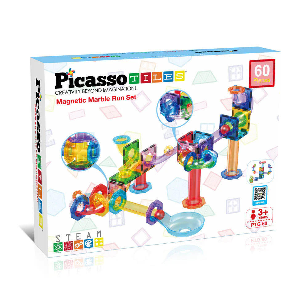 Picasso Magnetic Marble Run 60-Pieces